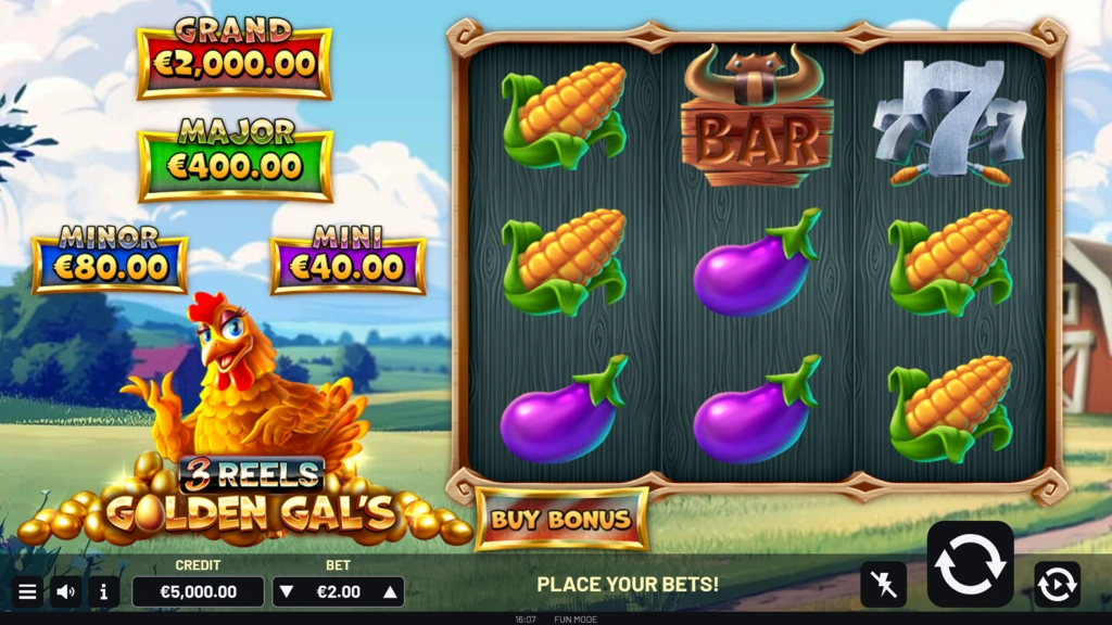 Golden Gals 3 reel Base Game Golden Gals 3 reel Base Game